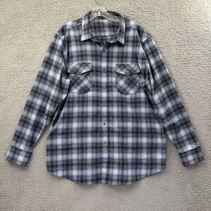 G/Fore Plaid Button Up Flannel Shirt Nylon Wool Blend Preppy Casual Men's‎ XXL